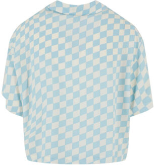 urban classics Dames geruit viscose overhemd - maat XL Blauw