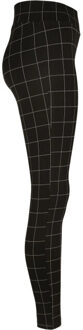 urban classics Dames geruite legging hoog rijp Zwart - S
