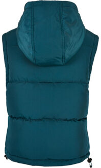 urban classics Dames gewatteerd twill gerecycled gilet Blauw - XL
