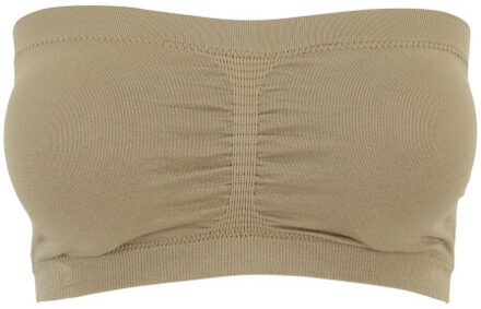 urban classics Dames gewatteerde bandeau top (set van 2) Beige - M