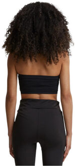 urban classics Dames gewatteerde bandeau top Zwart - S