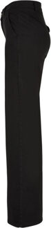 urban classics Dames hoge taille wijde pijpen chinos - maat 27 Zwart