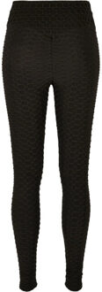 urban classics Dames honingraat legging hoge taille - maat XS Zwart