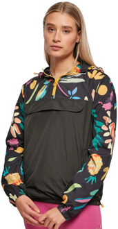 urban classics Dames jas met gemengde print Zwart - XS
