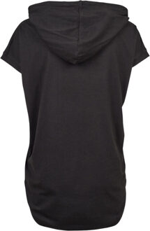 urban classics Dames jersey mouwloze hoodie - maat XS Zwart