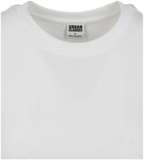 urban classics Dames jersey stretch crop t-shirt Wit - XS