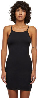 urban classics Dames jersey stretch slim dress - maat L Zwart