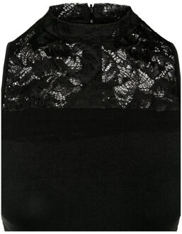 urban classics Dames kanten bodysuit Zwart - XS
