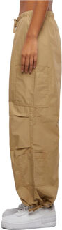 urban classics Dames katoenen parachute cargo broek Beige - 4XL