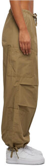 urban classics Dames katoenen parachute cargo broek - maat XXL Groen