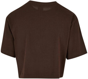 urban classics Dames kort oversized gewaad t-shirt - maat 4XL Bruin