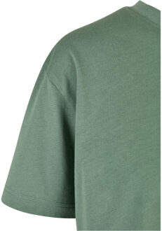 urban classics Dames kort oversized gewaad t-shirt - maat L Groen