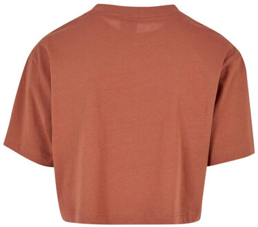 urban classics Dames kort oversized gewaad t-shirt Rood - 4XL