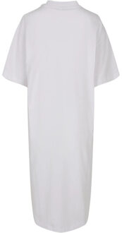 urban classics Dames lang organisch oversized t-shirt jurk - maat S Wit