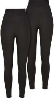 urban classics Dames legging hoog rise (set van 2) Zwart - M