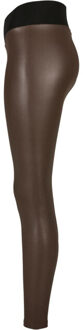 urban classics Dames legging hoog taille leer - maat 4XL Bruin