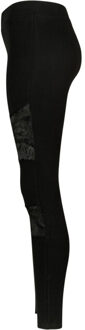 urban classics Dames legging met kanten detail Zwart - XXL
