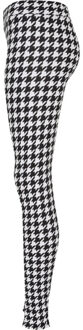 urban classics Dames legging zacht houndstooth - maat S Zwart