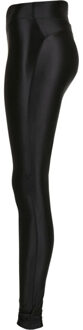 urban classics Dames metallic glimmende legging met hoge taille Zwart - 4XL