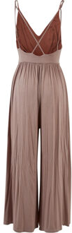 urban classics Dames modal spaghettiband jumpsuit Paars - XS