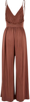 urban classics Dames modal spaghettiband jumpsuit Rood - XL