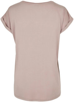 urban classics Dames modal verlengd schouder t-shirt - maat L Paars