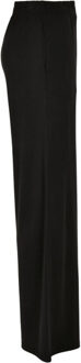 urban classics Dames modal yoga broek met wijde pijpen Zwart - XL