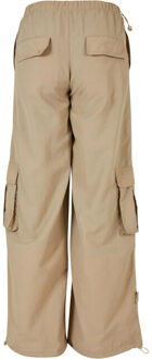 urban classics Dames nylon gekreukelde wijde cargo broek - maat XXL Taupe