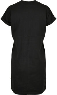 urban classics Dames organic cotton cut-on t-shirt jurk - maat M Zwart