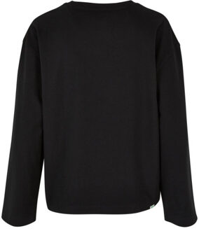 Urban Classics Dames organic cotton oversized t-shirt met lange mouwen Zwart - XS