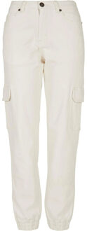 urban classics Dames organic cotton stretch cargo broek - maat 34 Wit