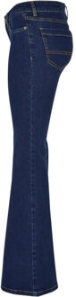 urban classics Dames organic flared low rise jeans - maat 29 Blauw