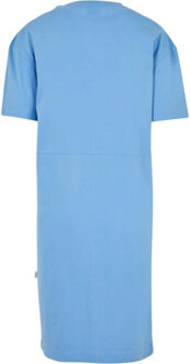 urban classics Dames organic oversized t-shirt met zijsplitten Blauw - L