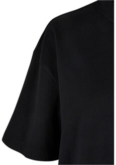 urban classics Dames organic t-shirt met zijsplitten Zwart - XS