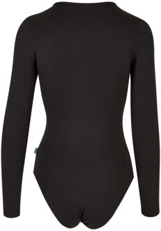 urban classics Dames organic uitgesneden body met lange mouwen Zwart - XL