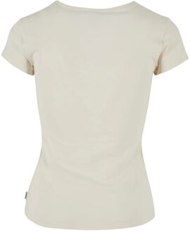 urban classics Dames organisch asymmetrisch t-shirt Beige - XS