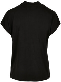 urban classics Dames oversized cut-on t-shirt van viscose - maat XS Zwart