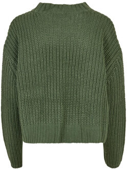 urban classics Dames oversized sweatshirt met brede mouwen Groen - XL