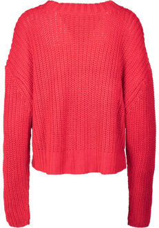 urban classics Dames oversized sweatshirt met brede mouwen - maat XS Rood