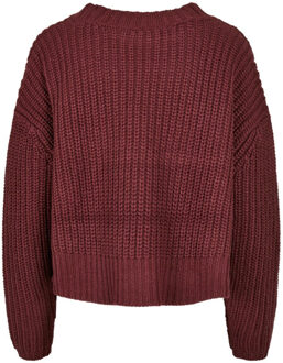 urban classics Dames oversized sweatshirt met brede mouwen Rood - XL