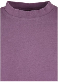 urban classics Dames pigment geverfd kort omgeslagen t-shirt - maat XL Paars