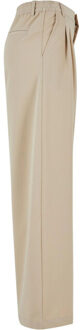 urban classics Dames plooi front wijde broek Beige - 29