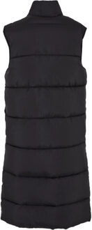 urban classics Dames puffer lang gilet Zwart - S