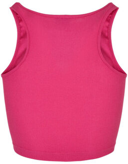 urban classics Dames ribbed crop top - maat XXL Roze
