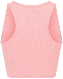 urban classics Dames ribbed crop top (set van 2) - maat M Roze