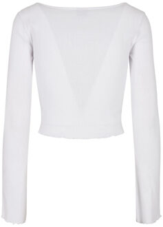 urban classics Dames ribbed cropped vest Wit - 4XL