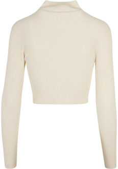 urban classics Dames ribbed gebreid cropped vest Beige - 4XL