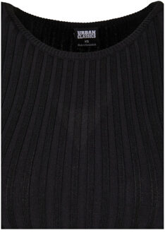 urban classics Dames ribbed gebreide bodysuit met lange mouwen Zwart - XXL