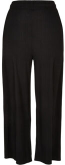 urban classics Dames ribbed interlock stitching culottes Zwart - L