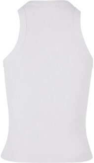 urban classics Dames ribbed racerback top - maat S Wit